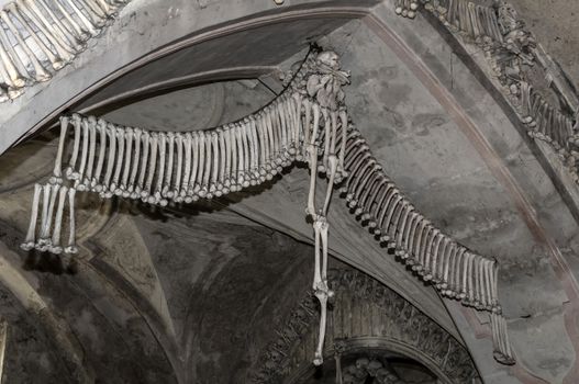 Human bones at the Kutna Hora ossuary, Czech Republic.