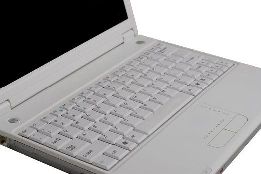 Modern white Laptop PC on isolated background