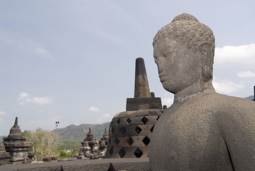 Borobudur Temple in Java, Indonesia