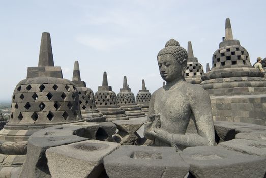 Borobudur Temple in Java, Indonesia