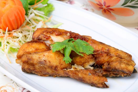 Crisp fried fish ( Pla tod) ,Thai food