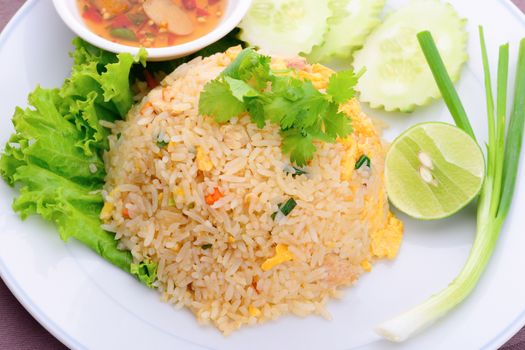 Thai food name fried rice with egg