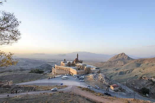 Ishak Pasha Palace (Constructed in 1685) is a semi-ruined palace located in the Dogubeyazit district of Agri province of Turkey.