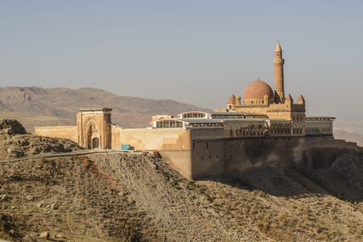 Ishak Pasha Palace (Constructed in 1685) is a semi-ruined palace located in the Dogubeyazit district of Agri province of Turkey.