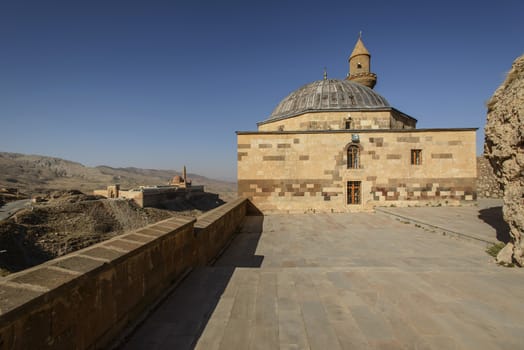 Ishak Pasha Palace (Constructed in 1685) is a semi-ruined palace located in the Dogubeyazit district of Agri province of Turkey.