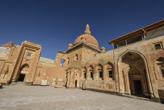 Ishak Pasha Palace (Constructed in 1685) is a semi-ruined palace located in the Dogubeyazit district of Agri province of Turkey.