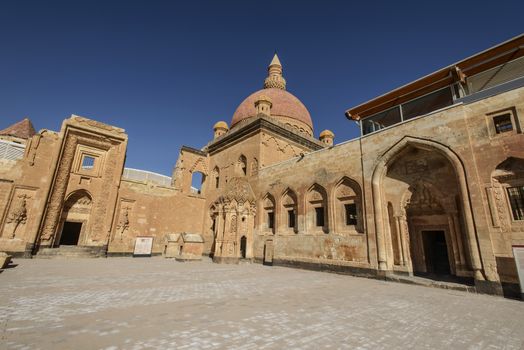 Ishak Pasha Palace (Constructed in 1685) is a semi-ruined palace located in the Dogubeyazit district of Agri province of Turkey.