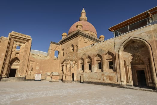 Ishak Pasha Palace (Constructed in 1685) is a semi-ruined palace located in the Dogubeyazit district of Agri province of Turkey.