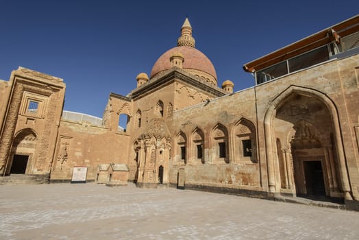 Ishak Pasha Palace (Constructed in 1685) is a semi-ruined palace located in the Dogubeyazit district of Agri province of Turkey.