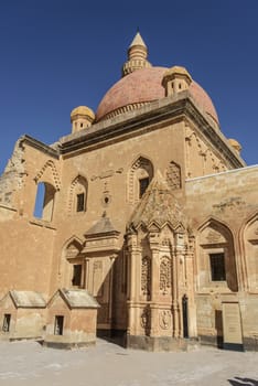 Ishak Pasha Palace (Constructed in 1685) is a semi-ruined palace located in the Dogubeyazit district of Agri province of Turkey.