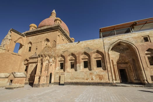 Ishak Pasha Palace (Constructed in 1685) is a semi-ruined palace located in the Dogubeyazit district of Agri province of Turkey.