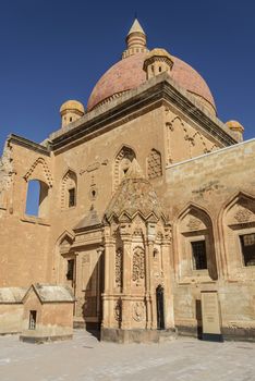 Ishak Pasha Palace (Constructed in 1685) is a semi-ruined palace located in the Dogubeyazit district of Agri province of Turkey.