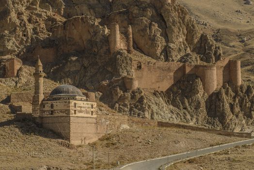 Ishak Pasha Palace (Constructed in 1685) is a semi-ruined palace located in the Dogubeyazit district of Agri province of Turkey.