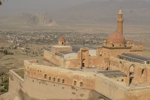 Ishak Pasha Palace (Constructed in 1685) is a semi-ruined palace located in the Dogubeyazit district of Agri province of Turkey.