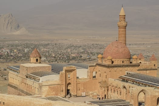 Ishak Pasha Palace (Constructed in 1685) is a semi-ruined palace located in the Dogubeyazit district of Agri province of Turkey.