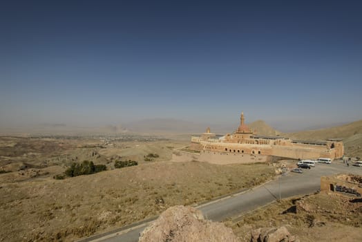 Ishak Pasha Palace (Constructed in 1685) is a semi-ruined palace located in the Dogubeyazit district of Agri province of Turkey.