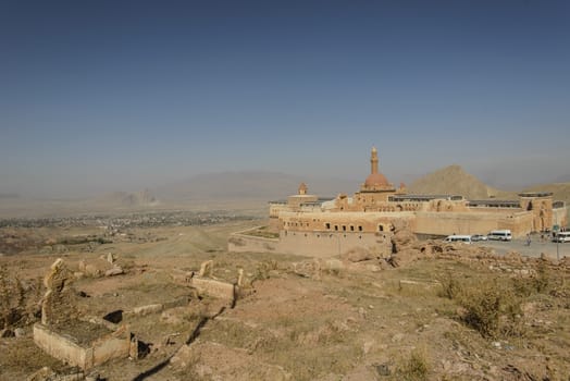 Ishak Pasha Palace (Constructed in 1685) is a semi-ruined palace located in the Dogubeyazit district of Agri province of Turkey.