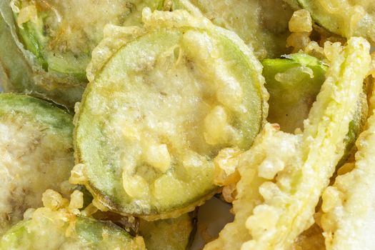 Japanese tempura with fresh vegetables fried