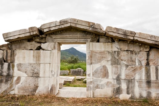 Ancient Roman ruins in Magnesia, Turkey.