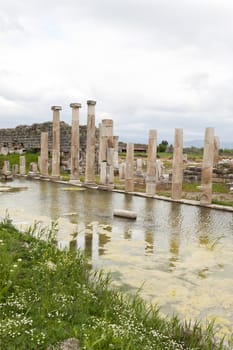 Ancient Roman ruins in Magnesia, Turkey.