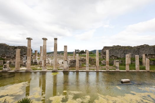 Ancient Roman ruins in Magnesia, Turkey.