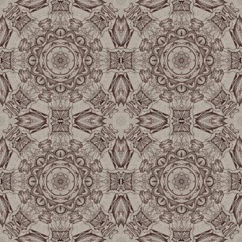 Seamless artistic background, abstract graphic pattern on vintage linen canvas