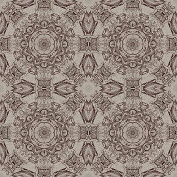 Seamless artistic background, abstract graphic pattern on vintage linen canvas