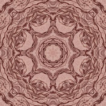 Seamless artistic background, abstract graphic pattern on vintage linen canvas