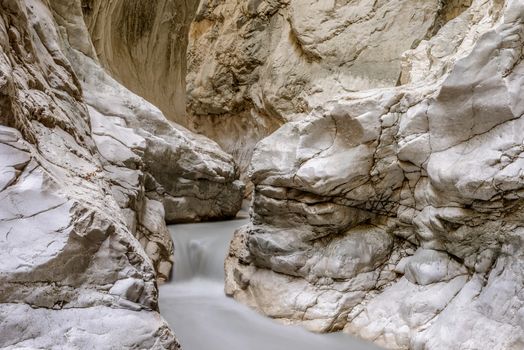 Saklikent Gorge, a slot canyon and tourist attraction in Southern Turkey near Fethiye