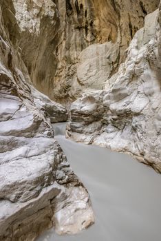 Saklikent Gorge, a slot canyon and tourist attraction in Southern Turkey near Fethiye