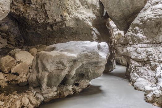 Saklikent Gorge, a slot canyon and tourist attraction in Southern Turkey near Fethiye