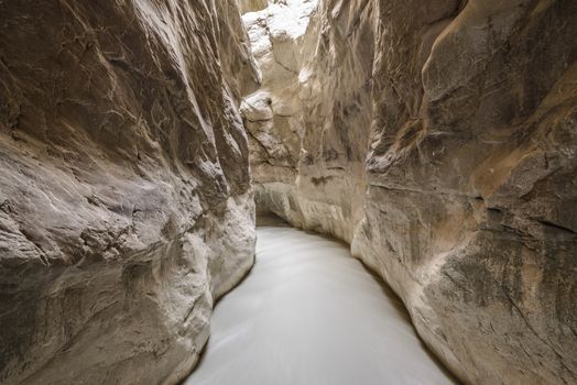 Saklikent Gorge, a slot canyon and tourist attraction in Southern Turkey near Fethiye