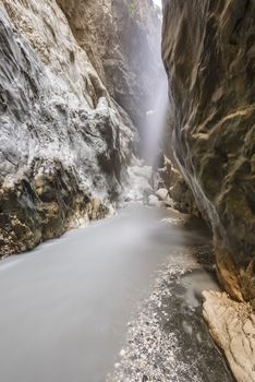 Saklikent Gorge, a slot canyon and tourist attraction in Southern Turkey near Fethiye