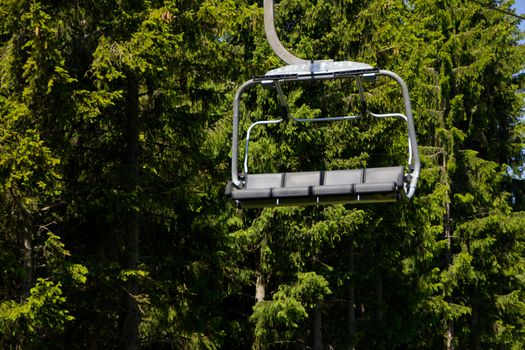 Taking chair lift after long walk