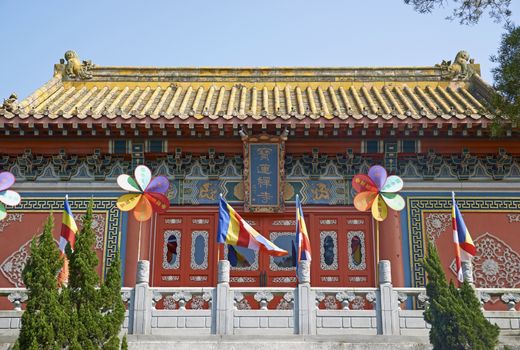 Po Lin Buddhist Monastery located on Ngong Ping Plateau on Lantau Island, Hong Kong, China