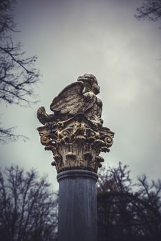 Gargoyle, Ornamental fountains of the Palace of Aranjuez, Madrid, Spain.World Heritage Site by UNESCO in 2001