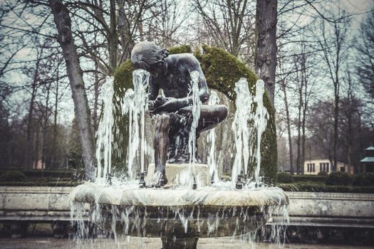 Ornamental fountains of the Palace of Aranjuez, Madrid, Spain