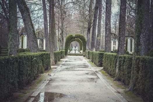 beautiful gardens Palace of Aranjuez, Madrid, Spain
