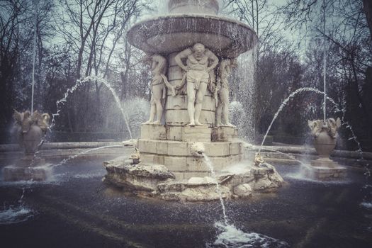 Hercules, Ornamental fountains of the Palace of Aranjuez, Madrid, Spain.World Heritage Site by UNESCO in 2001