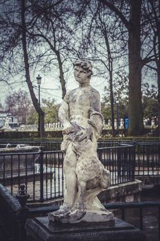 Ornamental fountains of the Palace of Aranjuez, Madrid, Spain.World Heritage Site by UNESCO in 2001