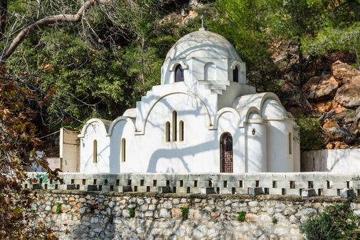 A small Greek orthodox church in Poros island in Greece