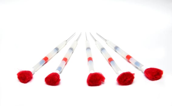 tranquilizer dart isolated on white background