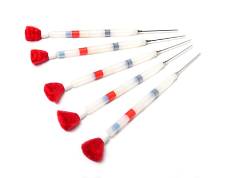 tranquilizer dart isolated on white background