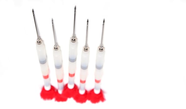 tranquilizer dart isolated on white background