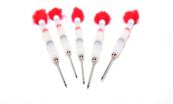 tranquilizer dart isolated on white background