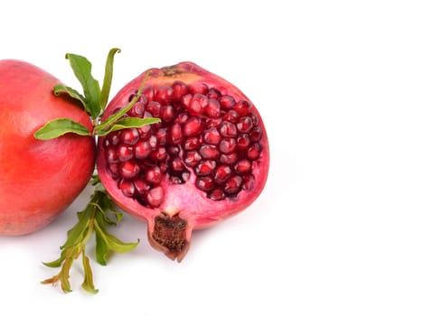 pomegranate isolated on white background