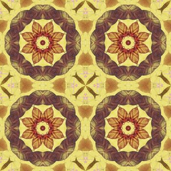 Artistic background, abstract seamless floral pattern with colorful leaves of plants