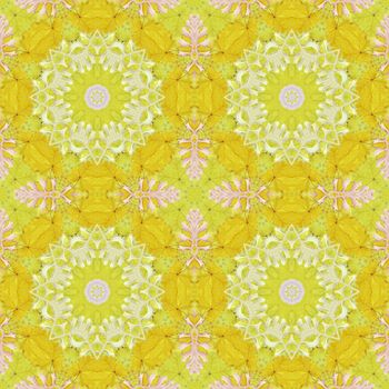 Artistic background, abstract seamless floral pattern with colorful leaves of plants