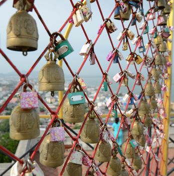 Many Love locks, a symbol of eternal love, friendship and romance.