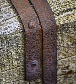 background detail the old railroad tie